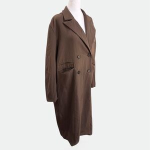 Double-Breasted Longline Coat – Size XL